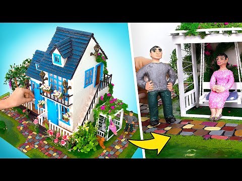 Construction D'une Maison Avec Jardin À Partir De Carton