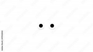 Monster eye. Simple eye blinking and looking around animation 4k