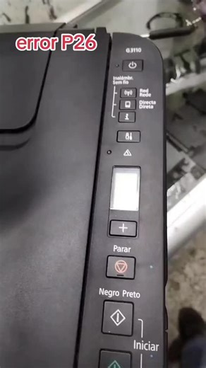 Solución al Error P26 en Impresora Canon G2110