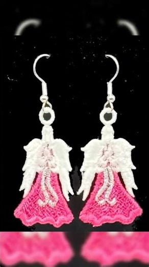 Angel Embroidered Earrings