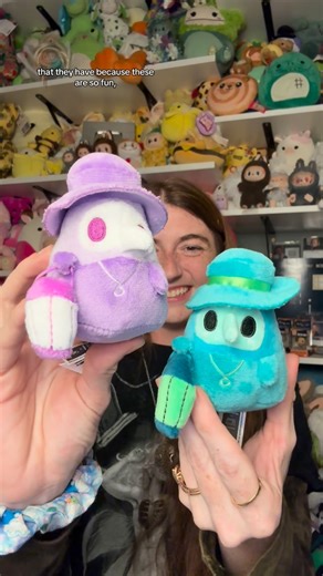 Dani Squish on Instagram: "Let’s open the new @squishables blind boxes 🥰 they are sooooooo cute! I’m so happy I got Hemlock 🩵💙💜 #squishable #plaguedoctor #blindbox #blindboxopening #plush"