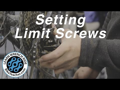 How to adjust the High and low limit screws on the rear derailleur.