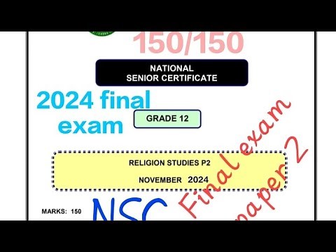 Religion studies paper 2 NCS final exam grade 12