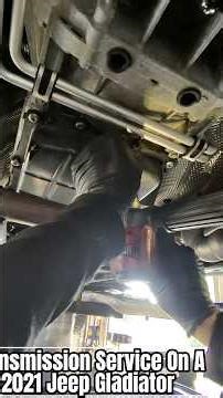 Transmission fluid service on a 2021 Jeep gladiator #carmaintenance #mechanic #mechaniclife #diy