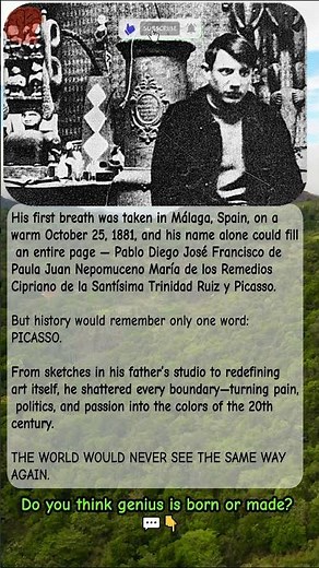 The Birth of a Genius 🎨 | Pablo Picasso Born (1881) | #shorts #shortsfeed