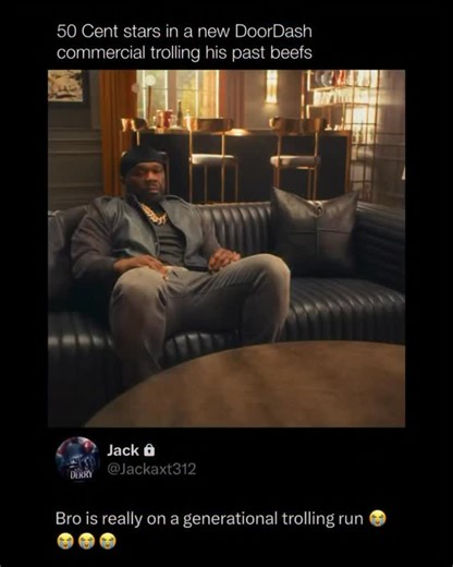 CLIPS on Instagram: "The level of genius in this is impeccable 🤌 50 Cent has teamed up with DoorDash for their “The Big Beef” campaign 🥩 People are noticing that the items may be subtle call backs to some of his previous beefs. Did you catch any? 🤔 #DoorDashPartner"