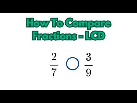 How To Compare Fractions By Finding The LCD.