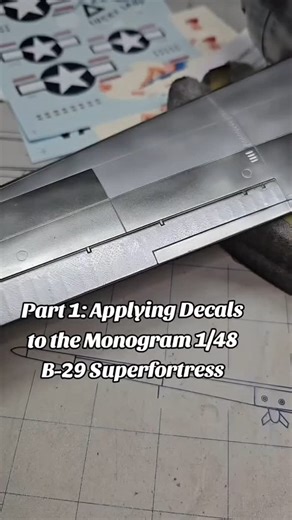 Bradford | Part 1 of applying the decals to the Monogram 1/48 B-29 Superfortress. This is part of the #acesheavybombergb hosted by... | Instagram