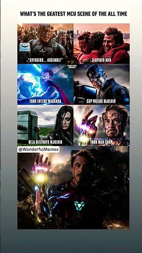 The Most ICONIC MCU Scenes Of All Time 😭🔥 | Avengers Assemble to Iron Man Snap #marvel #ironman #mcu