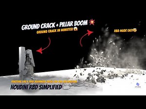 Ground & Pillar Fracture Simulation in Houdini 19 | Destruction FX Tutorial #VFX #Houdini #Fracture