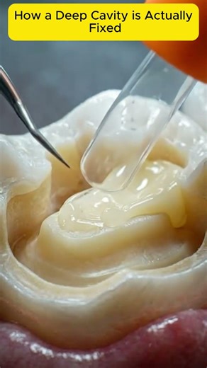 Inside a Deep Cavity! 🦷 3D Filling Transformation #Dentist #dentalcleaning #3d #calculusremoval