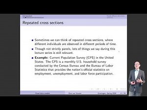 Dynamic Econometrics - Panel data models, Introduction, Pooled OLS and Fixed effects