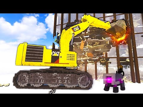 Excavator DESTROYS Huge Skyscraper - Teardown Mods Gameplay