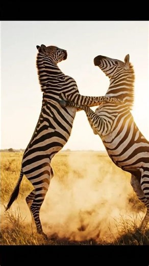 Zebra Kicks Cheetah Mid Air