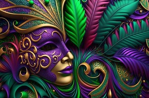 Mardi Gras 3D Art Print: New Orleans Carnival Decor (digital Download) Wall Art - Etsy