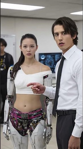 Robot Girl's Tongue Test – AI Flavor Sensor Activated in Lab! 🤖👅