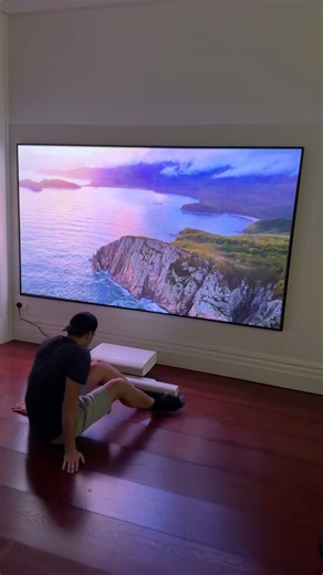Installing the Samsung short-throw projector with a stunning 120” screen!