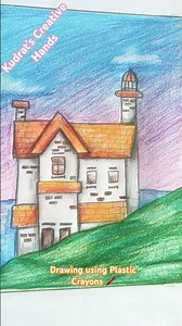 Drawing using Plastic Crayons 😓 Kudrat’s Creative Hands