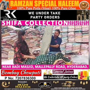 Shifa Collection Near Badi Masjid, Mallepally, Hyderabad. Ramzan Special Collection of Pakistani Suits, Dress Material, Readymade, Farshi Sharara, Gharara, Sarees and many more, Exciting Offers on every purchase Ft. Jashn e Ramzan Hyderabad Bazaar Season - 2 Brought to you by Umrah Trip Hyderabad Organizer of Umrah Groups | M5tv