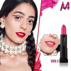 Match the shade and WIN! Comment below and tell us which Vivid Matte shade matches this look from #MaybellineAtFashionWeek and win an exclusive Maybelline hamper. Get your favorite #MaybellineAtFashionWeek shades here: http://amzn.to/2eam4Ha | Maybelline New York