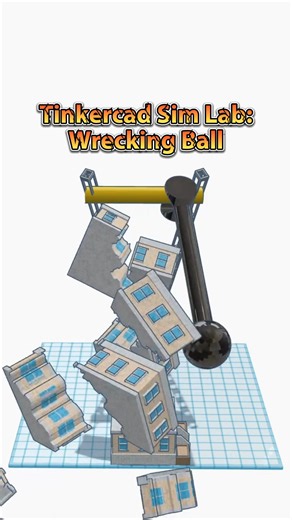 16 reactions | Experiment with a wrecking ball in this Sim Lab design by TheFilipinoTinkerer ️ https://www.tinkercad.com/things/jUgKe1viwLu #MakeAnything | Tinkercad | Facebook