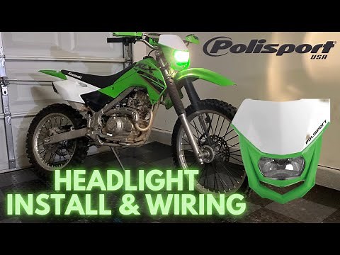 Polisport Halo Headlight Installation and Wiring | 2022 #Kawasaki #KLX140RF KLX 140 RF