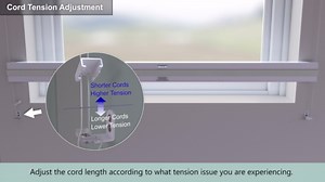 Veneta™ Designer Cellular Shades: Outside Mount ClearFit™ Cord Tension Adjustment
