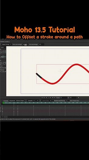 How to offset a stroke around a path | Moho 13.5 tutorial #shorts
