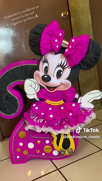 Crea tu Piñata Minnie Mouse Rosa Personalizada