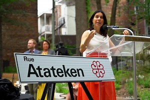Montreal's Amherst Street has been renamed Atateken Street, which denotes the idea equality among people in Kanien'kéha, the Mohawk language. Here's how to pronounce it. www.cbc.ca/1.5184562 | CBC Montreal