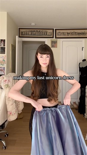 making the skirt for my last unicorn dress #fashiondesign #sewing #sewist