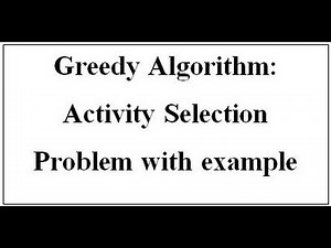 Greedy Algorithm:Activity Selection Problem with example (English+Hindi)