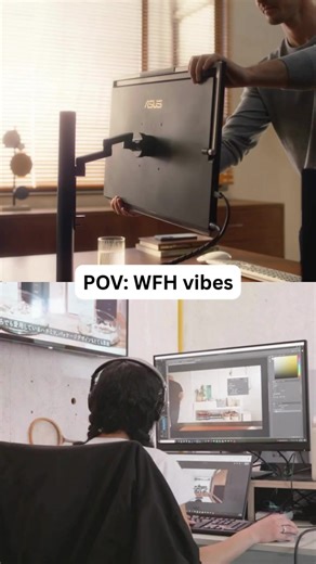 What monitor is your WFH hero? We love the #ASUS #ZenScreen series for the insane flexibility! 😉💘 ​ ​👇🏼 Drop a comment. Tell us what you prefer, or like the most! | ASUS