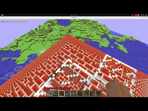 minecraft brick pyramid - found in 5 minutes (infdev 27 february 2010)