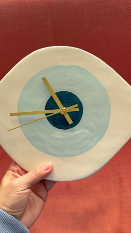 Evil Eye Ceramic Wall Clock – Handmade Modern Wall Art Clock - Etsy