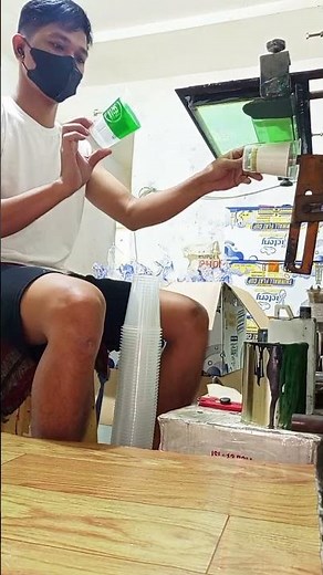 cup screen printing process #sabloncup #machine #screenprinting #sablon