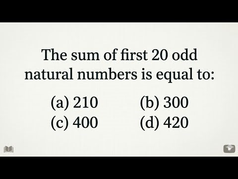 The sum of first 20 oddnatural numbers is equal to:
