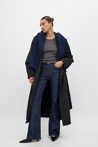 High Waist Flared Denim Blue