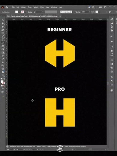 Tips to using Scale Tool like a PRO | Adobe Illustrator | 2026 ✨🚀 #umgraphic #adobeillustrator