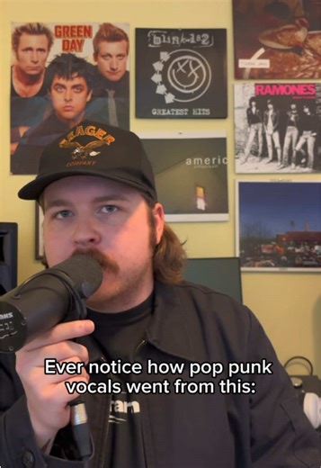 Evolution of pop punk vocals #poppunk #blink182 #thestorysofar #neckdeep #greenday