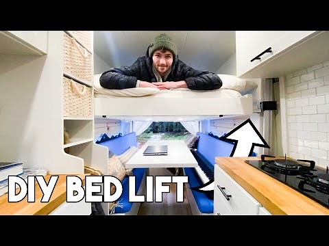 DIY Van Bed Lift for $1,000! | Elevator Bed Electronic Lift System