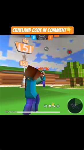 Free Fire Craftland Block World 😂 Minecraft Style FF Funny Shorts