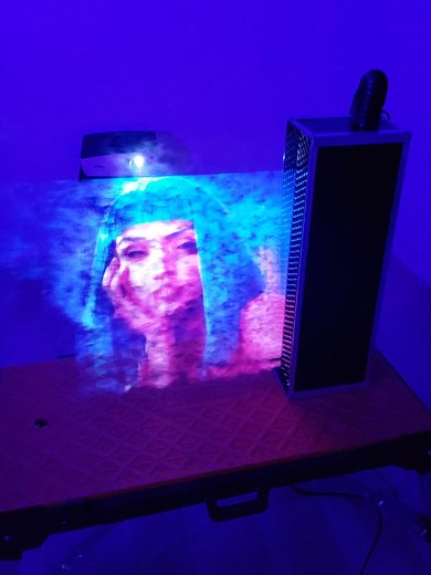 Joi Hologram Projection with Fog Machine Effects