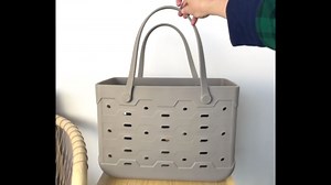 Mainstays Large All Purpose Flex Laundry Tote, Melon Juice – Waterproof & Washable – 18" W x 8.75" D x 13" H