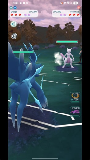 Origin Dialga Vs Mewtwo #pokemongo