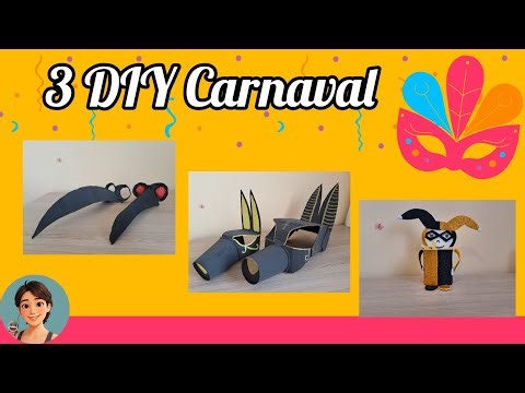 3 DIY de CARNAVAL | Máscaras y Decoración Artesanal | 3 Carnival DIY | Mask & Deco