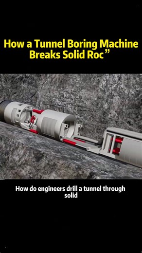 How a Tunnel Boring Machine Breaks Solid Roc #shorts #fyp #knowledge #science #usa🇺🇸