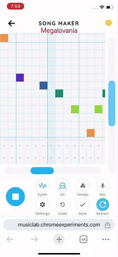 Megalovania (by Toby Fox) Chrome music lab