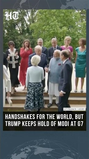 Modi-Trump Moment Steals The Spotlight During High-Profile G7 Leaders’ Group Photo | #shorts
