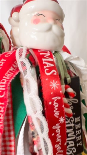 Santa salt shaker tassels, headed to Connecticut, Pennsylvania, and California! Check the pinned video on my feed to learn how to make these! Make sure to watch my shop for new salt shaker tassels added every week! #SaltShakerTassels #MyEclecticTreasures #CrackerBarrel #SantaClaus #SaltShakers | My Eclectic Treasures